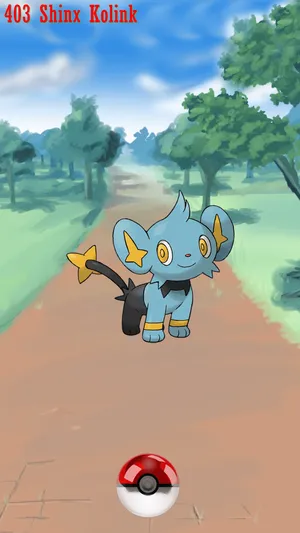 Shinx Smiling Pokemon Go Aesthetic Wallpaper