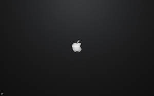 Shiny Apple Logo Black Mac Wallpaper