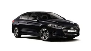 Shiny Black Hyundai Avante Wallpaper