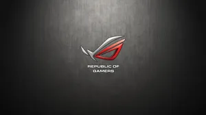 Shiny Gray Asus Rog Logo Wallpaper