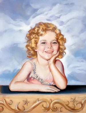 Shirley Temple Painted Portrait Wallpaper
