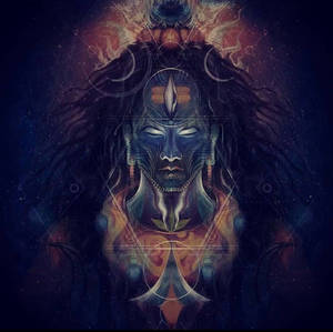 Shiv Tandav Creepy Aesthetic On Starry Sky Wallpaper