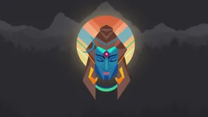 Shiva Black Colorful Digital Portrait Wallpaper
