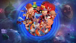 Shoot Hoops Above The Atmosphere With Cool Space Jam Wallpaper