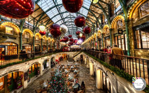 Shopping Mall Christmas Wallpaper