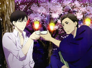 Shouwa Genroku Rakugo Shinjuu Characters Performing Rakugo Wallpaper