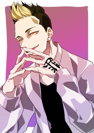 Shuji Hanma Pink Background Wallpaper