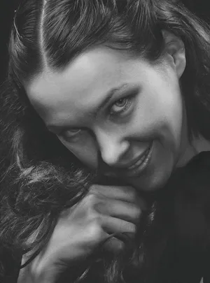 Shy Woman Black And White Portrait Wallpaper