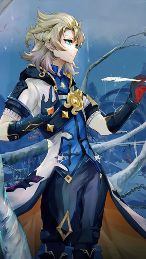 Side View Of Albedo Genshin Impact Wallpaper