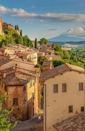 Siena Brick Houses Wallpaper
