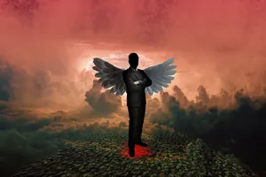 Silhouette Of Angel Wallpaper