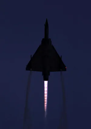 Silhouette Of Ascending Jet Iphone Wallpaper