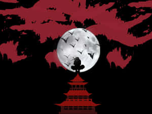 Silhouetteof Ninjaand Full Moon Wallpaper