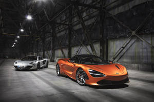 Silver And Orange Mclaren 720s 4k Wallpaper