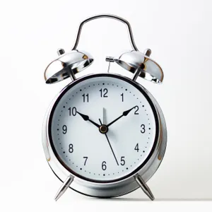 Silver And White Analog Alarm Clock Wallpaper