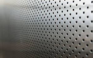 Silver Metallic Perforated Wallpaper