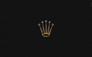 Silver Metallic Rolex Logo Wallpaper