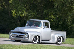Silver Old Ford Truck Wallpaper