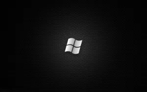 Silver Windows Logo On Black Desktop Wallpaper