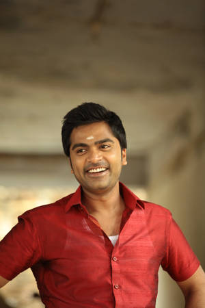 Simbu Solid Red Button-down Shirt Wallpaper