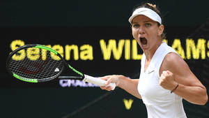 Simona Halep Happy And Proud Wallpaper