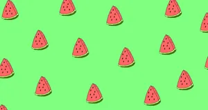 Simple And Cute Watermelon Pattern Art Wallpaper