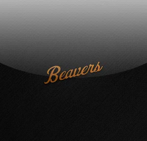 Simple Beavers Oregon State University Black Wallpaper