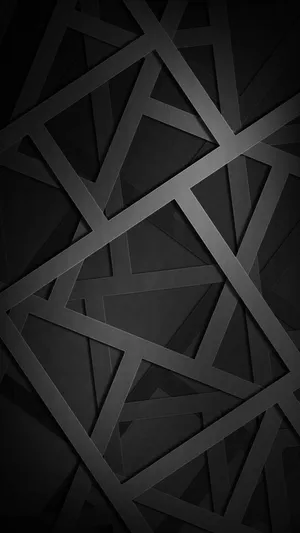 Simple Black 3d Square Geometric Phone Wallpaper