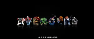 Simple Black Marvel Avengers Text Art Wallpaper