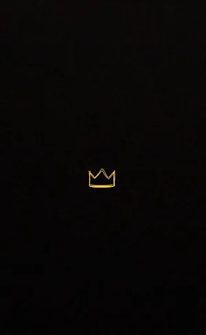 Simple Black Yellow Crown Wallpaper