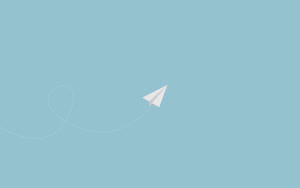 Simple Blue Aesthetic Paper Plane Wallpaper