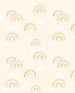 Simple Boho Children's Rainbow Design - Creative, Fun And Inspiring Wallpaper