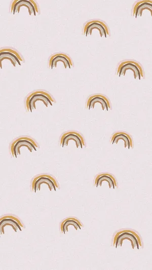 Simple Boho Watercolor Rainbow Wallpaper