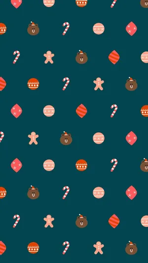 Simple Christmas Aesthetic Icons Wallpaper