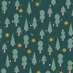 Simple Christmas Tree Pattern Ipad Wallpaper
