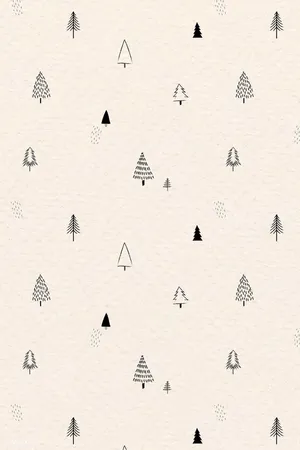 Simple Christmas Trees Doodle Wallpaper