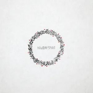 Simple Christmas Wreath With Holiday Spirit Ipad Wallpaper