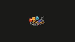 Simple Clean Pacman Ghosts Wallpaper