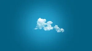 Simple Clouds In A Perfect Blue Sky Wallpaper