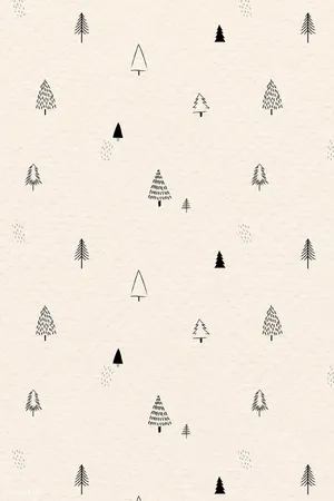 Simple Cute Christmas Iphone Cream Background Wallpaper