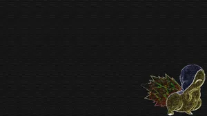 Simple Cyndaquil Art Wallpaper