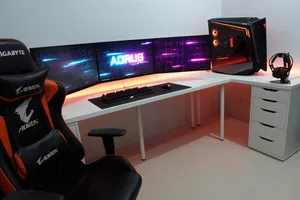 Simple Desk Desktop Computer Wallpaper