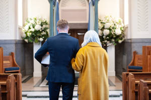 Simple Funeral In A Chapel Wallpaper