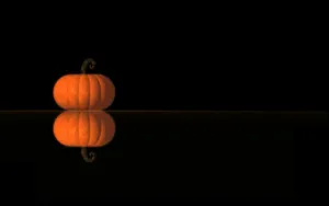Simple Halloween Pumpkin Reflection Wallpaper
