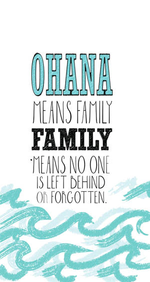 Simple Lilo & Stitch Ohana Quote Wallpaper