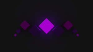 Simple Minimalist Purple Diamonds Black Background Wallpaper