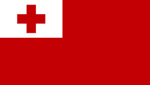 Simple Tonga Flag Wallpaper