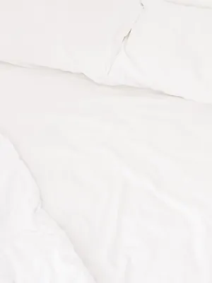 Simple White Aesthetic Empty Bed Wallpaper