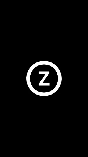 Simple White Letter Z Wallpaper