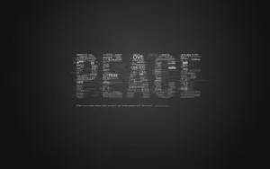 Simple World Peace Typography Wallpaper